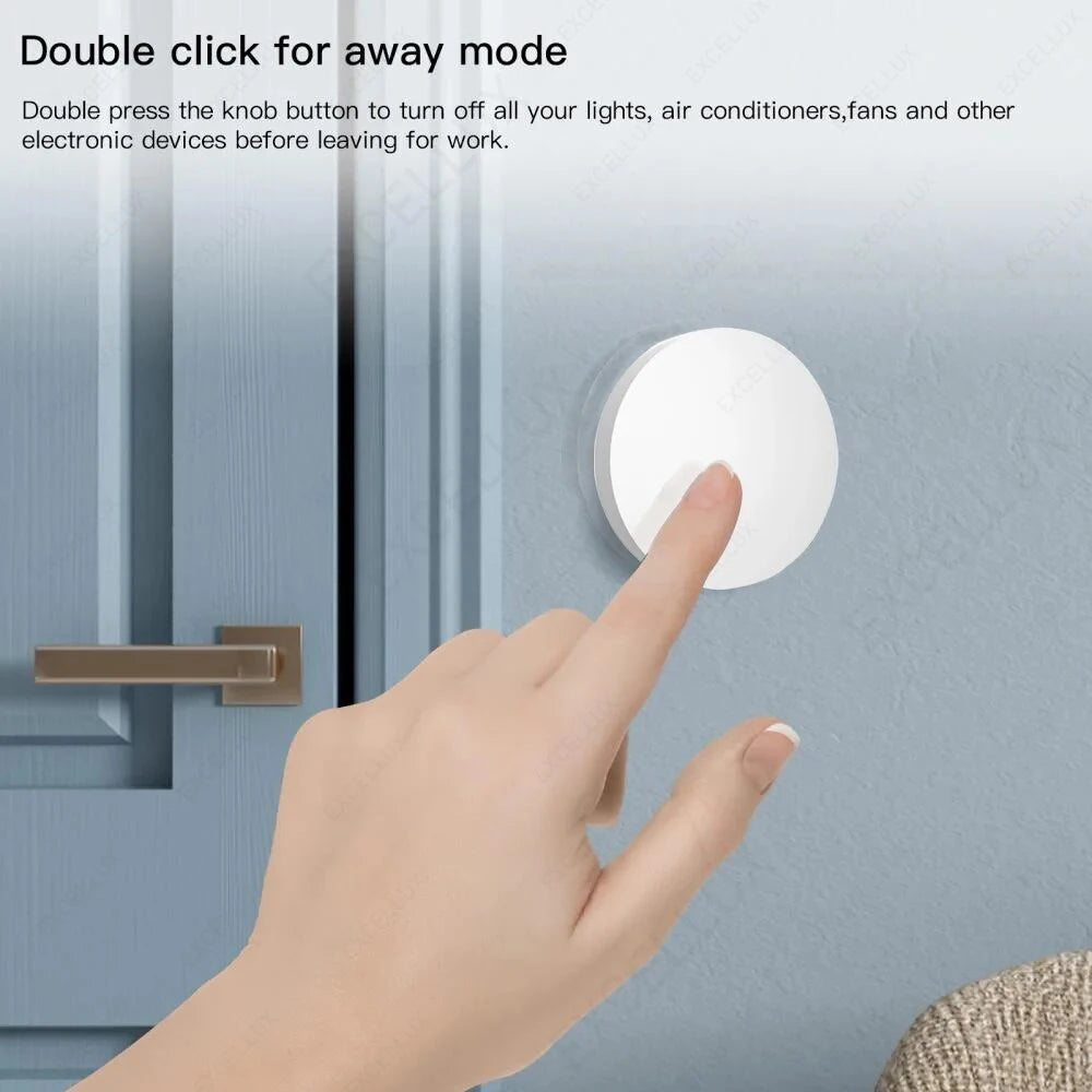 ZigBee Button Scene Switch Intelligent Linkage Smart Wireless Wall Push Button Switch Works With Zigbee2MQTT EWelink Smart Devic
