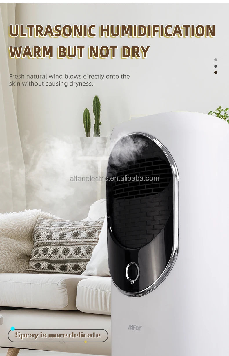 New Smart Fan Cooling Purpose Office Home Indoor Portable Bladeless Electric Fan Heater with Remote Controller