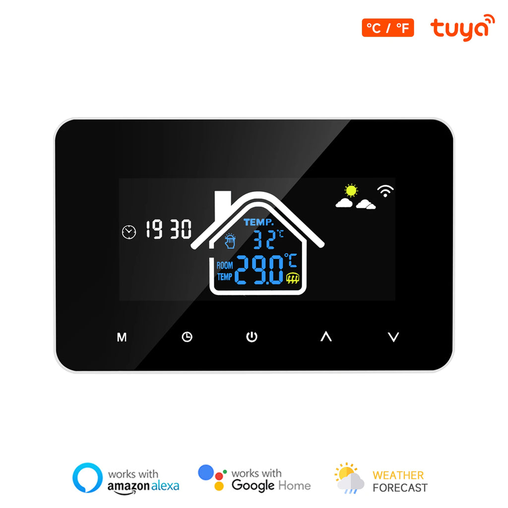 WiFi Smart Thermostat Temperature Controller Electric Floor Heating Water Heating LCD Display for Alice Alexa Google Home