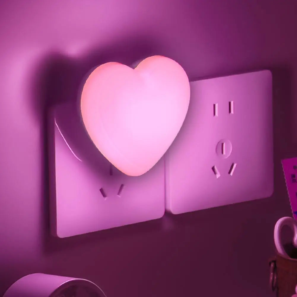Heart Shape Night Light LED Night Light Sensor Control Night Lamp Energy Saving LED Sensor Lamp Bedroom Stair Hallway Night Lamp