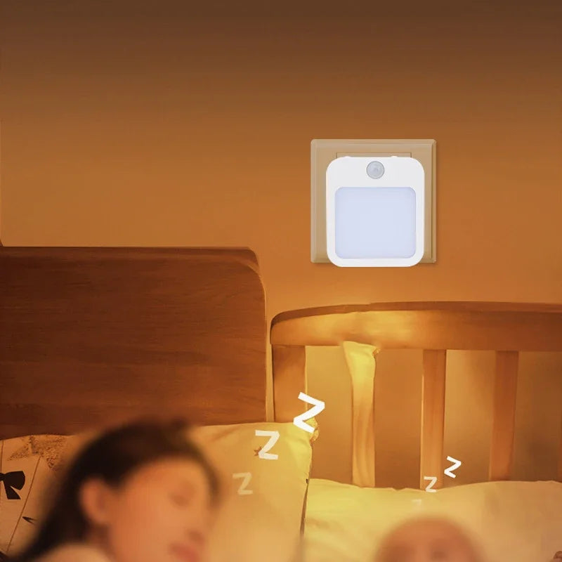 Night Light Motion Sensor LED Light EU/US Plug Lamps Children'S Night Light Wireless Night Lamp For Bedside Table Bedroom Nigh