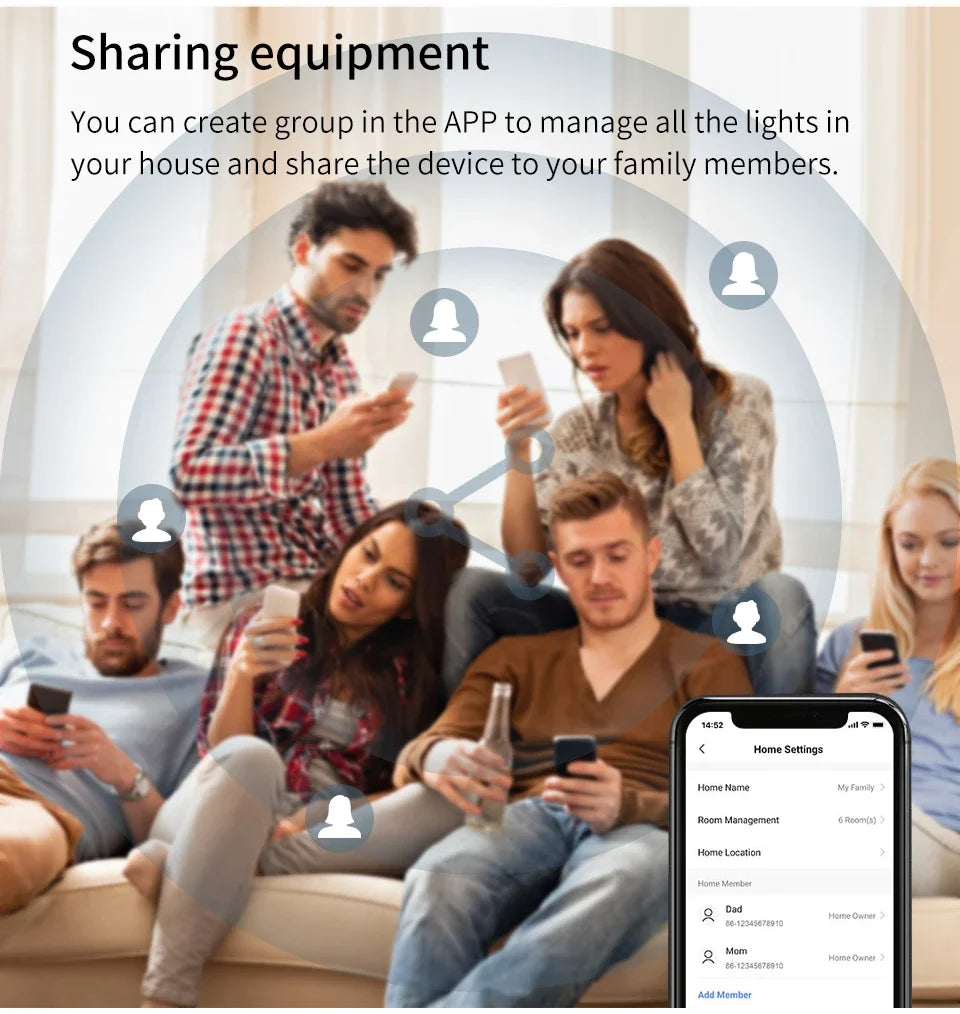 Tuya WiFi Smart Home Light Switch RF433 Neutral Wire/No Neutral Wire Required US Wall Touch Switches Support Alexa Google Home