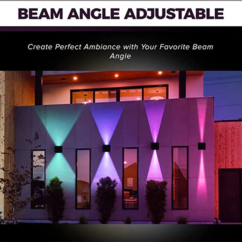 Tuya Outdoor LED Wall Lamp Smart Life APP Control Adjustable Angle RGBCCT Wall Lights,Work with Alexa Google Home