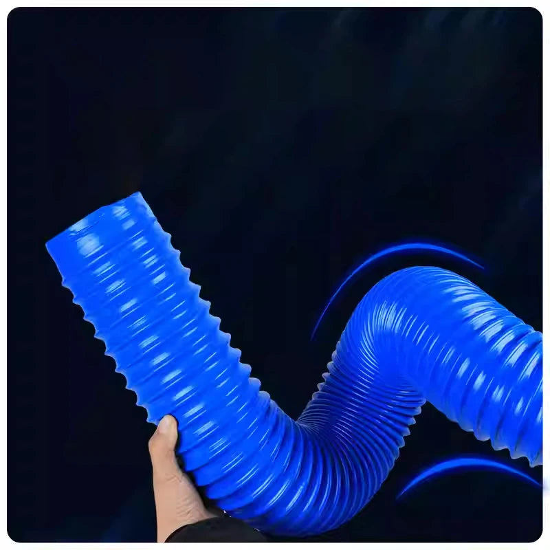 1Meter Blue PVC Dust Suction Pipe 30-100mm Flexible Hose Industrial Dust Removal Soft Connector Corrugated for Airflow