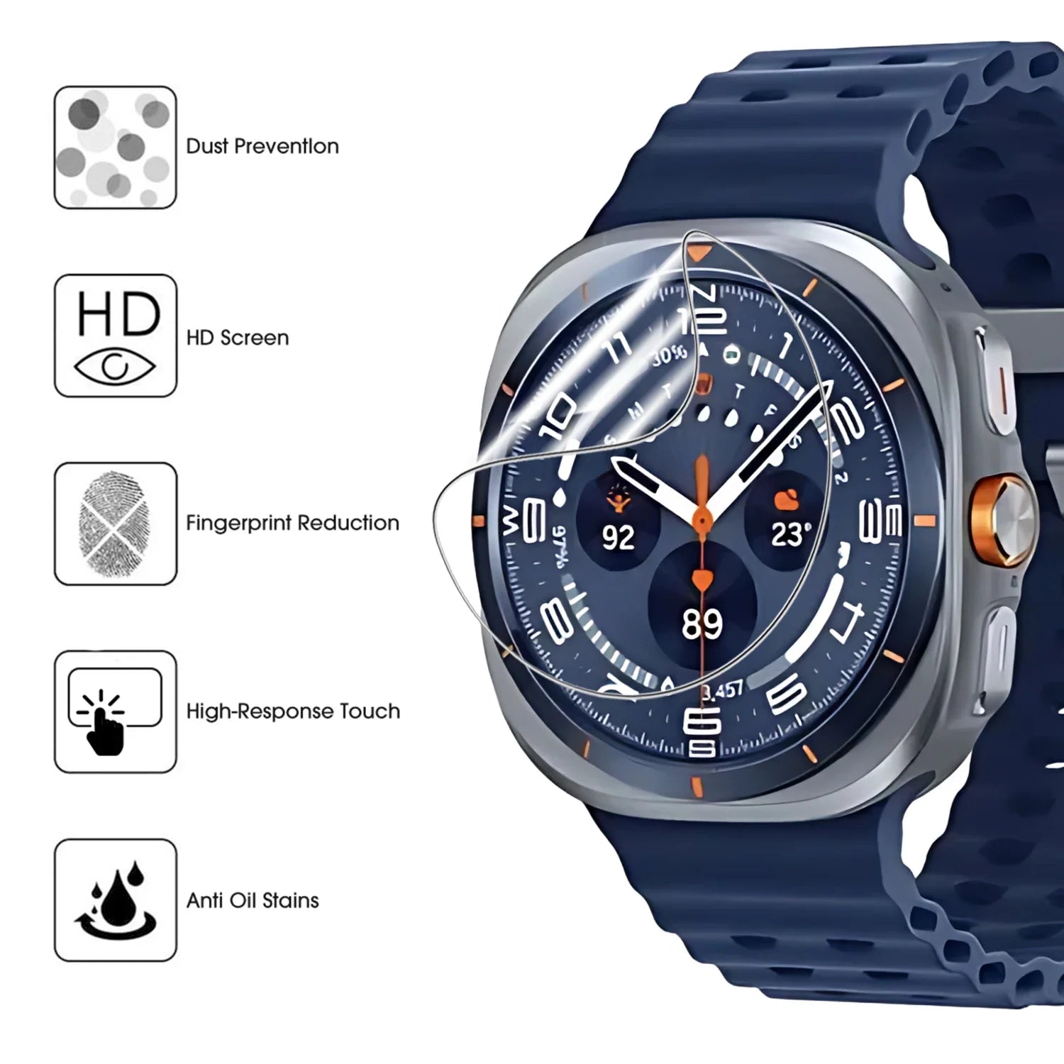 Soft TPU Protective Film for Samsung Galaxy Watch 8 40mm 44mm Smartwatch Screen Accessories Not Glass for Galaxy Watch 8 Classic
