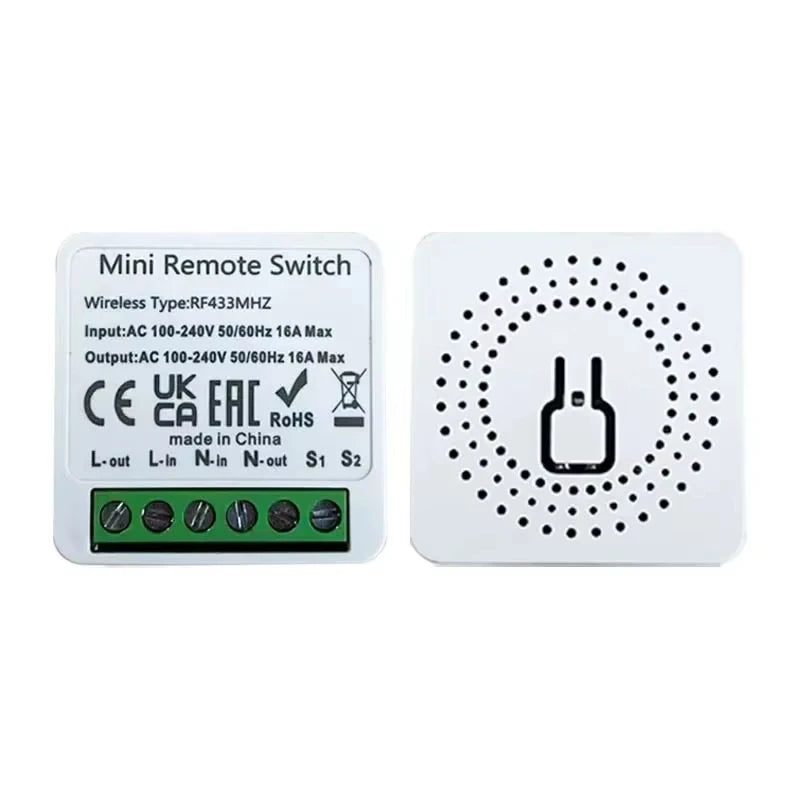 Wireless Smart Switch Light 433Mhz RF 86 Wall Panel Switch with Remote Control Mini Relay Receiver Home Led Light Lamp Fan