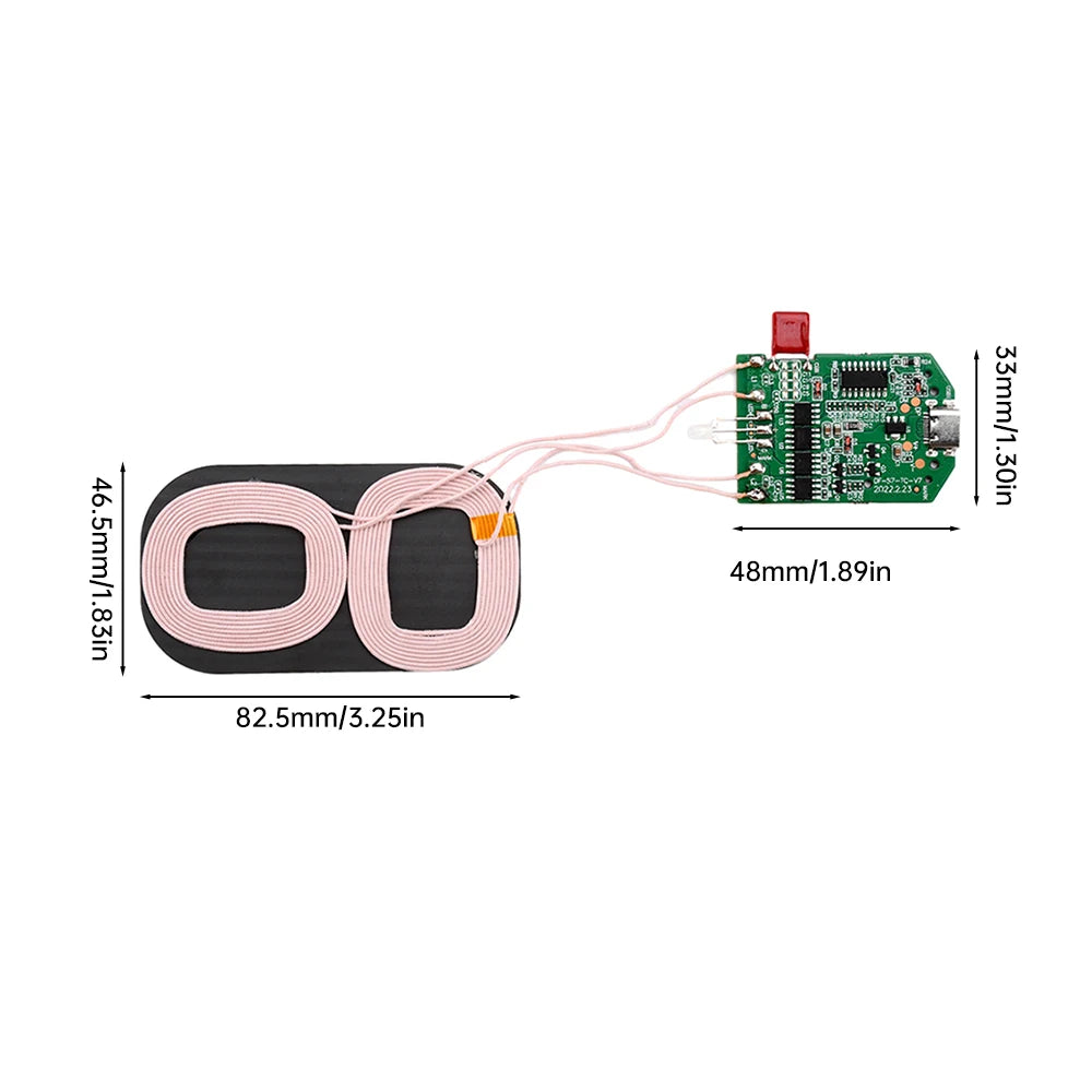 15W Dual Coil Wireless Charging Module Wireless Charger PCBA Multi-Purpose Home Car Device Wireless Charger Module