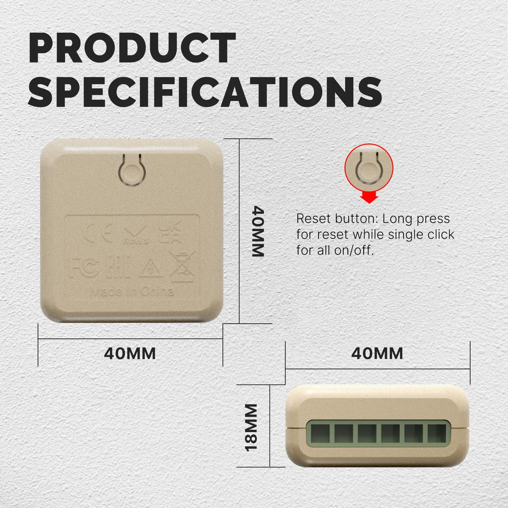 MOES Star Ring Series Mini Tuya WiFi/Zigbee Smart Switch DIY Module Light Switch 1/2 Gang Remote Control Work Alexa Google Home