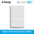 Smart Matter WIFI US Wall Light Switch Neutral Wire Optional 1-4 Gang Big Physical Push Button Voice Control Google Home Alexa