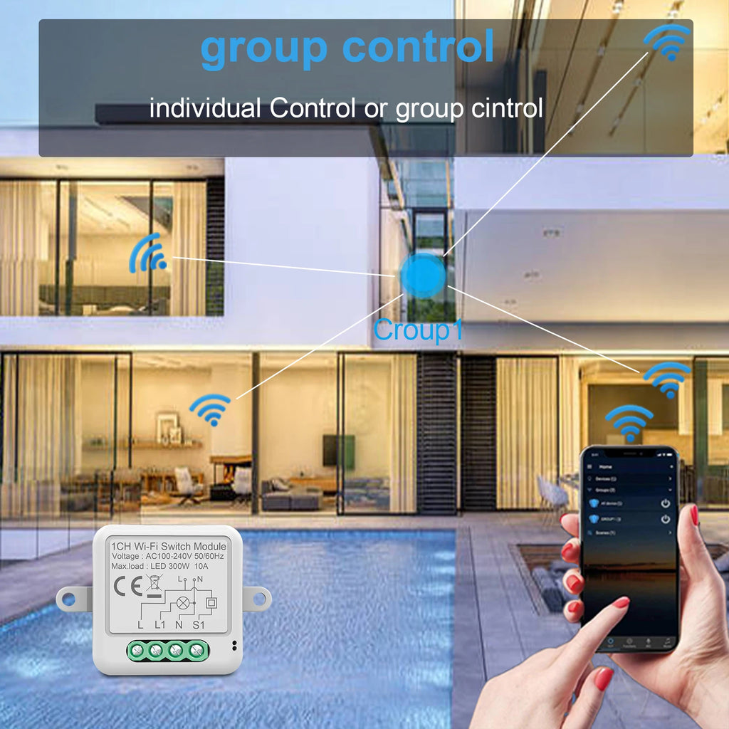 Matter Tuya WiFi Zigbee Mini Curtain Switch Interrupter Roller Shutters Smart Blind Breaker Module Work with  Alexa Google Home