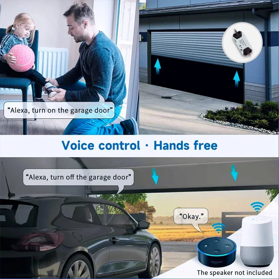 Tuya WiFi Switch Smart Garage Door Opener Controller Smart Home Module Smart Life APP Remote Control Supports Alexa Google Home