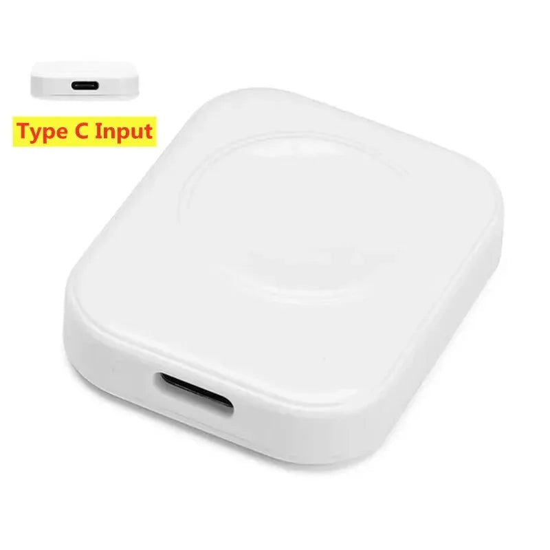 Wireless Watch Charging Dock Dual Interface Design Travel Adapter For Apple Watch Series 10 9 8 7 6 5 4 3 2 1 Home Office Travel