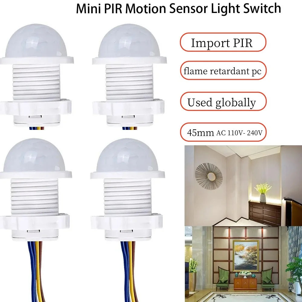 Infrared Body Sensor Switch PIR Sensor Detector Switch 110V 220V Motion Sensor Switch For Home Ceiling Lamp LED Lighting