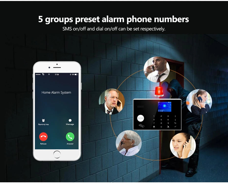 KERUI G30 Alarm System for Home WIFI GSM Security Alarm Panel with Temperature and Humidity Display Work Alexa Tuya Smart App