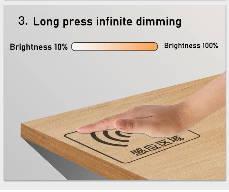 Aswesaw Sweep Dimmer Sensor Penetrating Switch DC 5V 12V 24V Wood Panel Touch Switch LED Dimmable Touch Sensing Hidden