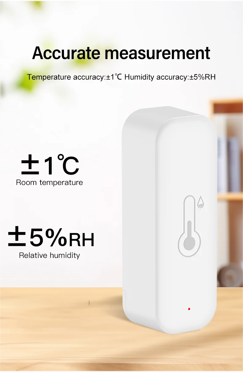 Tuya WiFi Temperature Humidity Sensor for Smart Home Thermometer Hygrometer APP Remote Works with Google Home Yandex Alexa