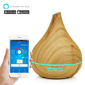 Smart WiFi Wooden Essential Oil Diffuser Air Humidifier Voice Control Humificador For Bedroom Home Plants Support HomeKit