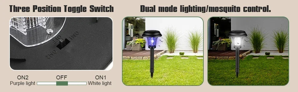 Solar Mosquito Killer Lamp Home Garden Waterproof Mosquito Repeller Outdoor Camping Electric Mosquito Artifact Lighting Lamps