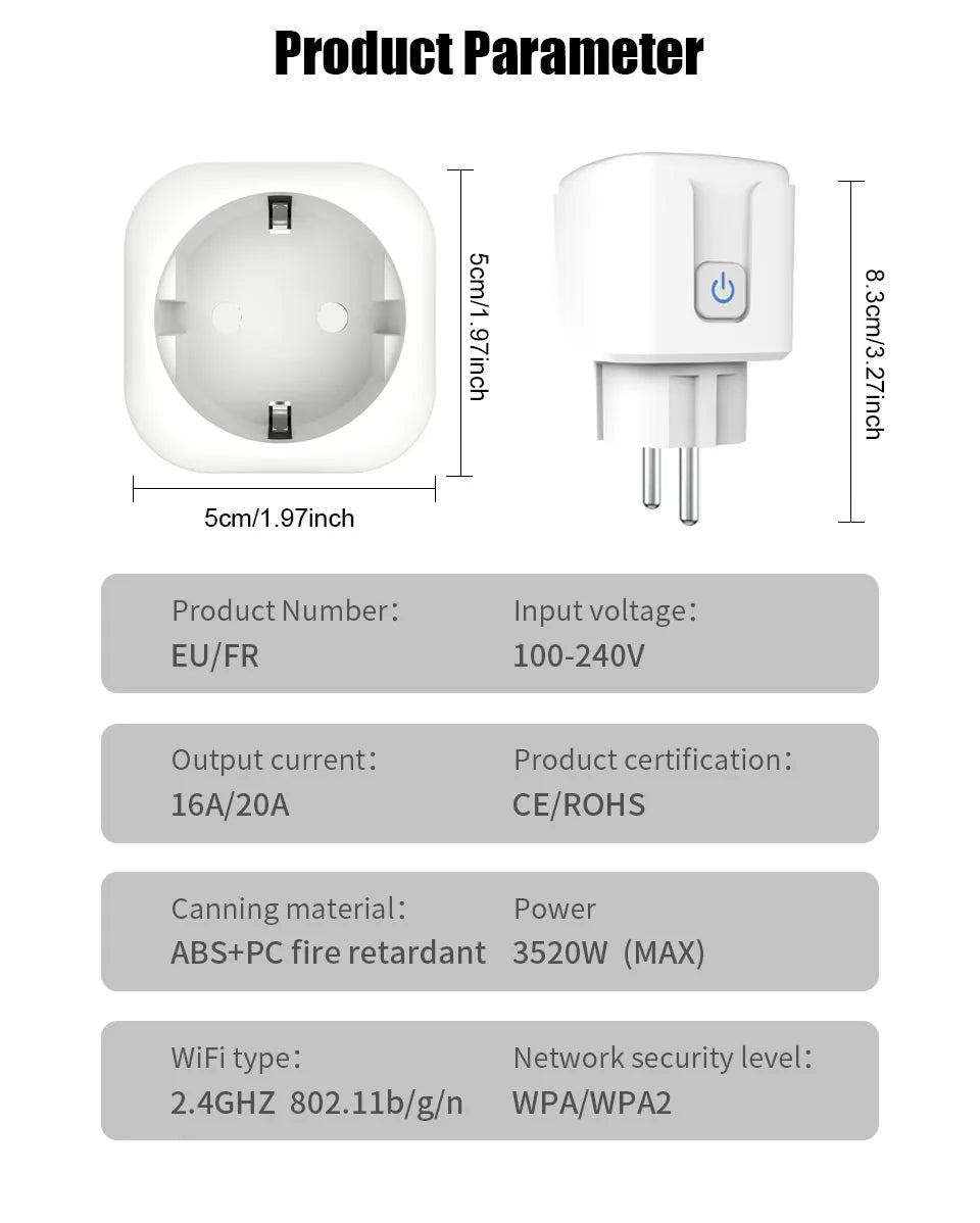 EWeLink Smart WiFi Socket EU Remote Control/Timer Switch/Battery Count Compatible With Google Home Alexa
