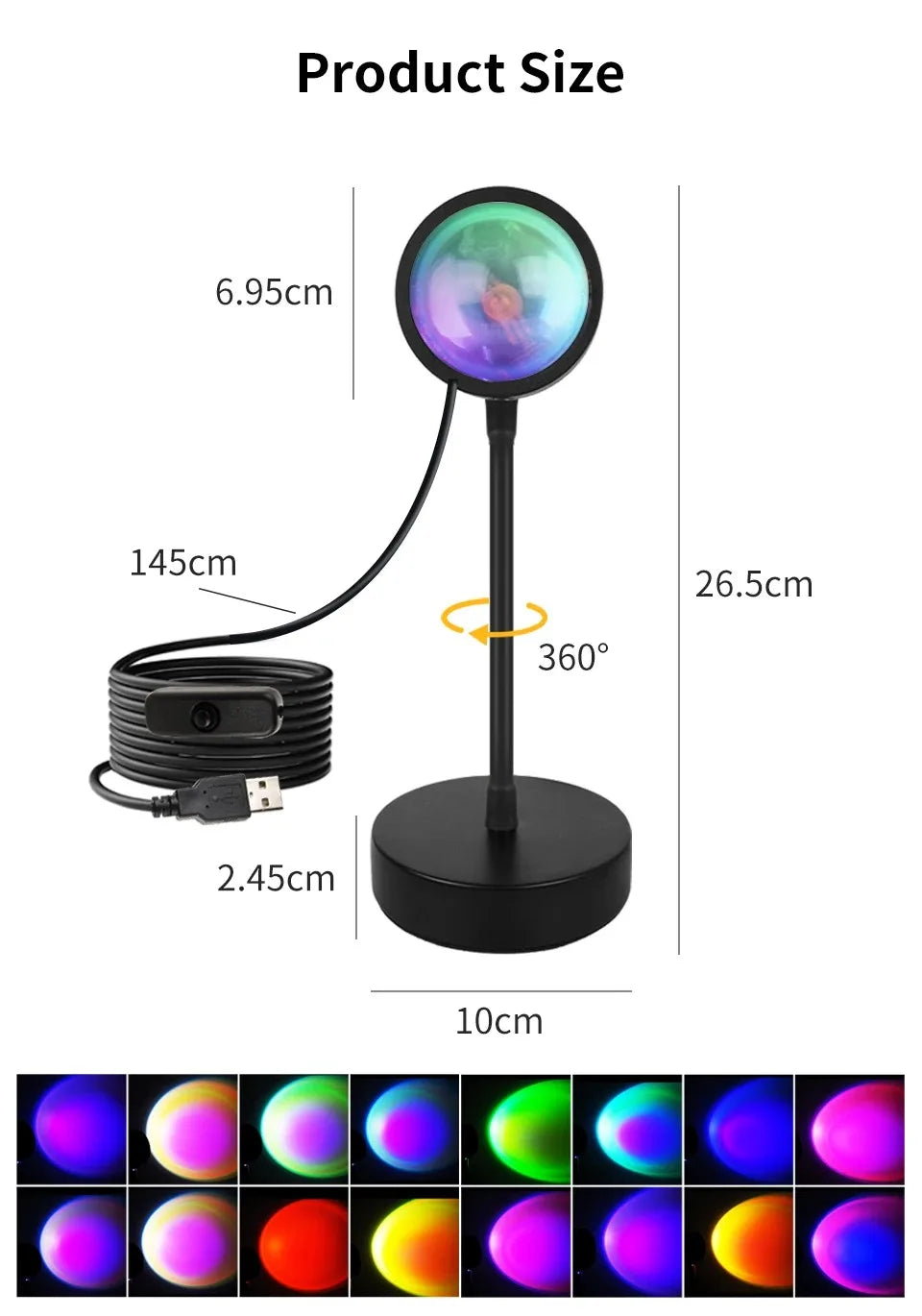 Tuya Smart Led Sunset Projector Lamp Smart Life App IR Remote Control RGB Atmosphere Spotlight Night Light for Party Photography