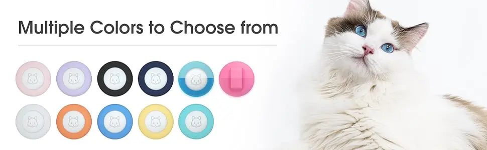 Airtag Cat Collar Holder, Small Air tag Cat Collar Holder Silicone Case Cover for Cat Dog Pet Collar Harness Loop