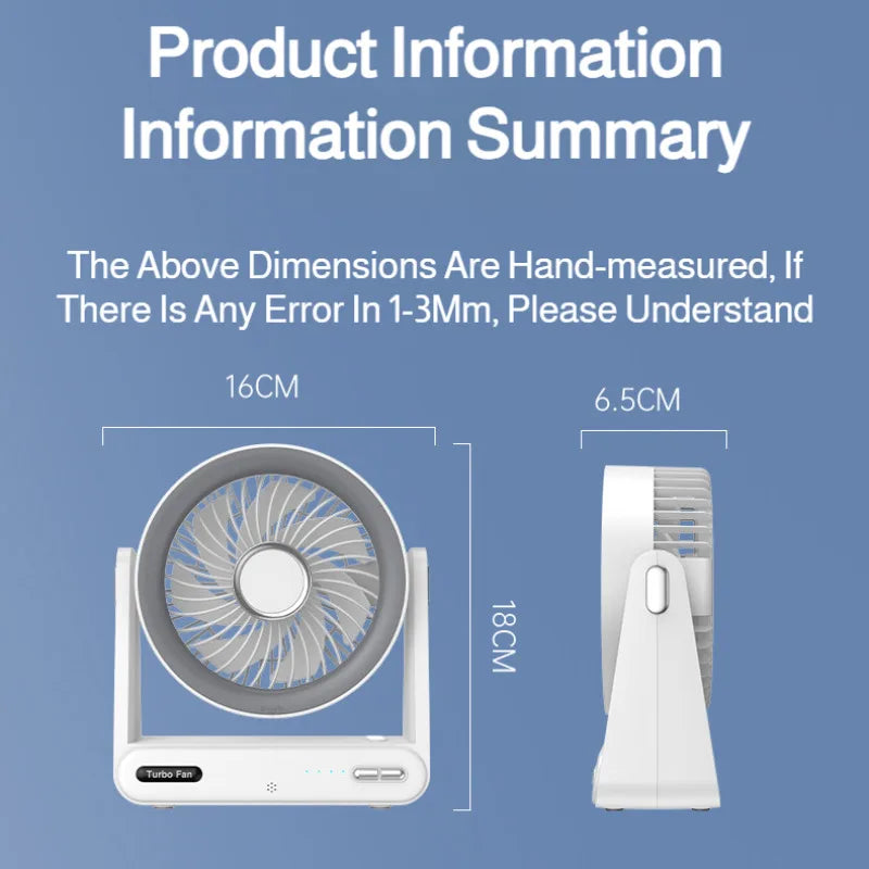 Smart Voice Control Desk Fan with Timer Wall Mountable Mini Circulation Fan for Home and Office Use
