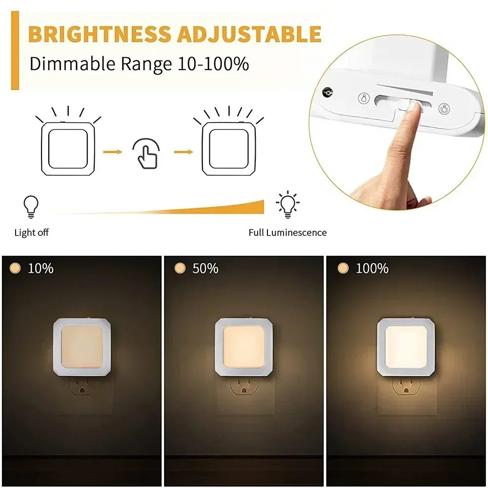LED Night Lamp Wireless Motion Sensor Light US EU UK AU Plug Sensor Night Lamp Dimmable Lights for Bedroom Corridor Lighting