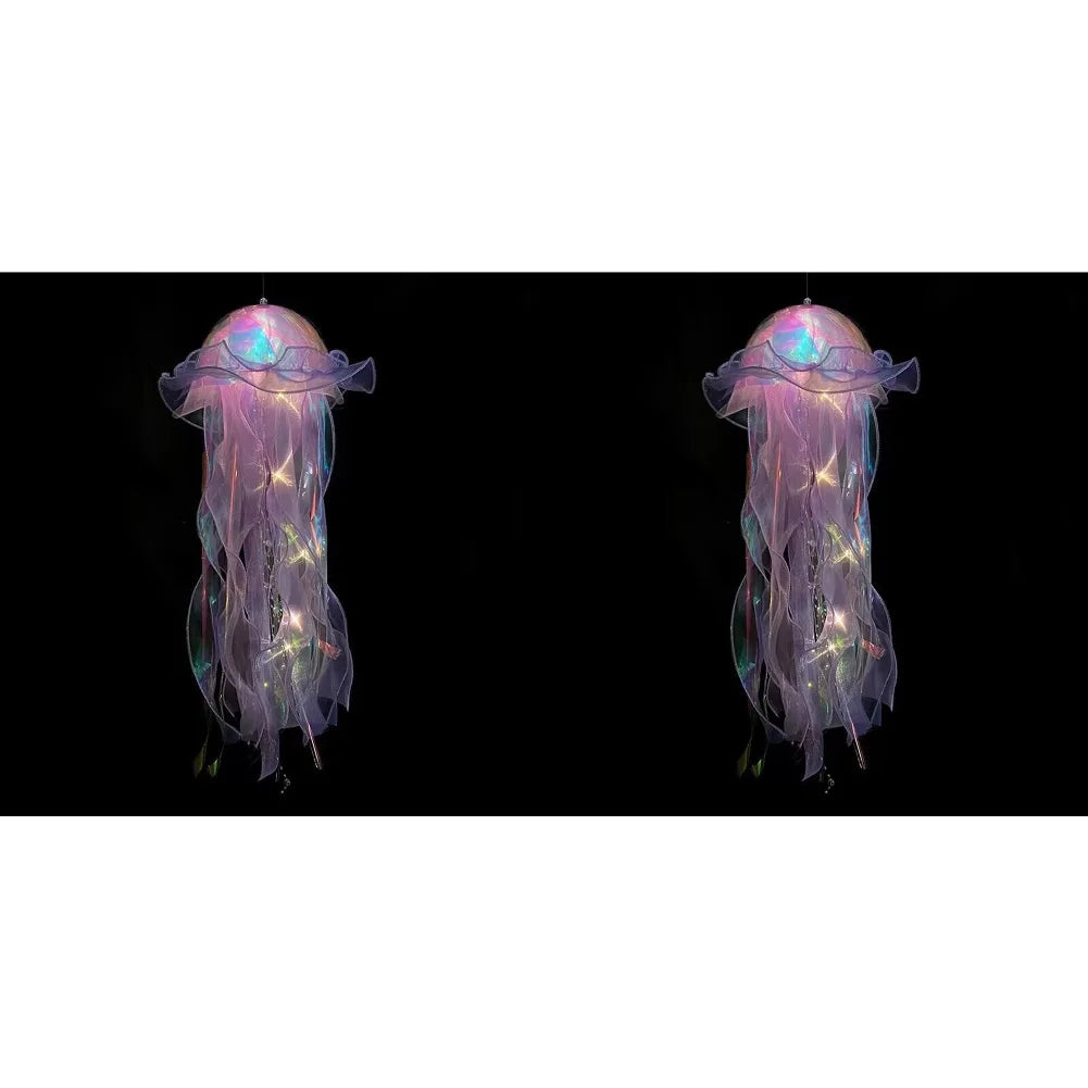 5-1PCS RGB Jellyfish Lamp Colorful Night Light Jellyfish Atmosphere Light Lamp Hanging Ceiling Lantern Creative Jellyfish Lamp