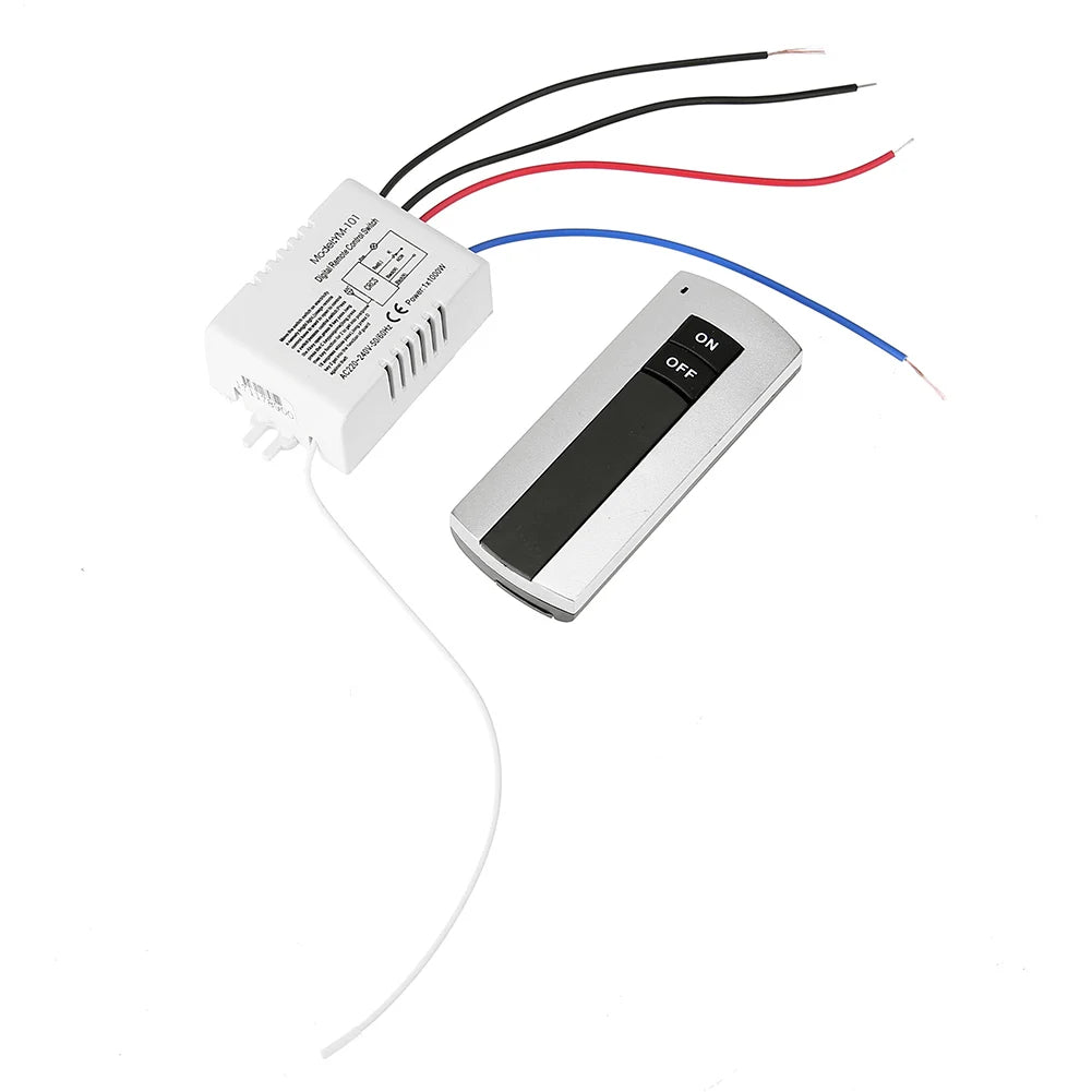 220V Smart Digital Wall Switch Lamp Wireless Radio Remote Control Crystal Lamp Modern Wall Ceiling Lamps 1/2/3 Ways