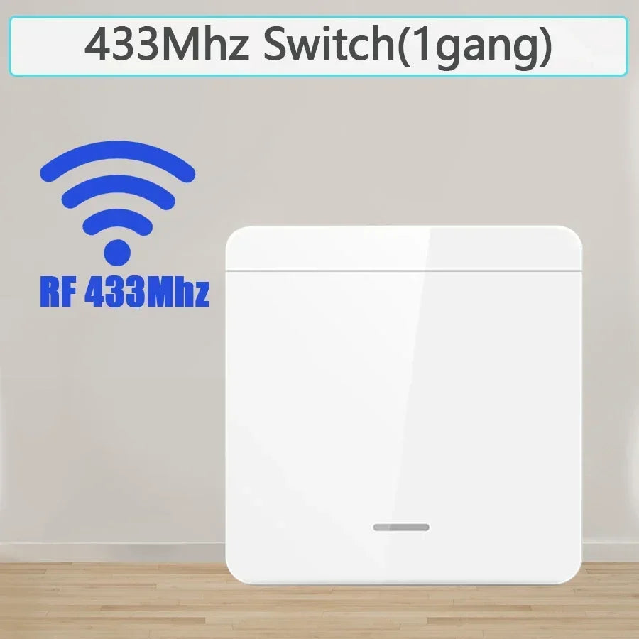 Wireless Wall Light Switch 433Mhz 1/2/3 Wall Light Panel Switch LED Interrupter Switch for Lighting 110V 220V Wireless Control