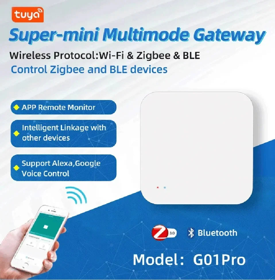 Tuya Zigbee Hub  Wireless Multi Mode Gateway For Smart Home Automation for ZigBee Devices Via Smart Life tuya smart home