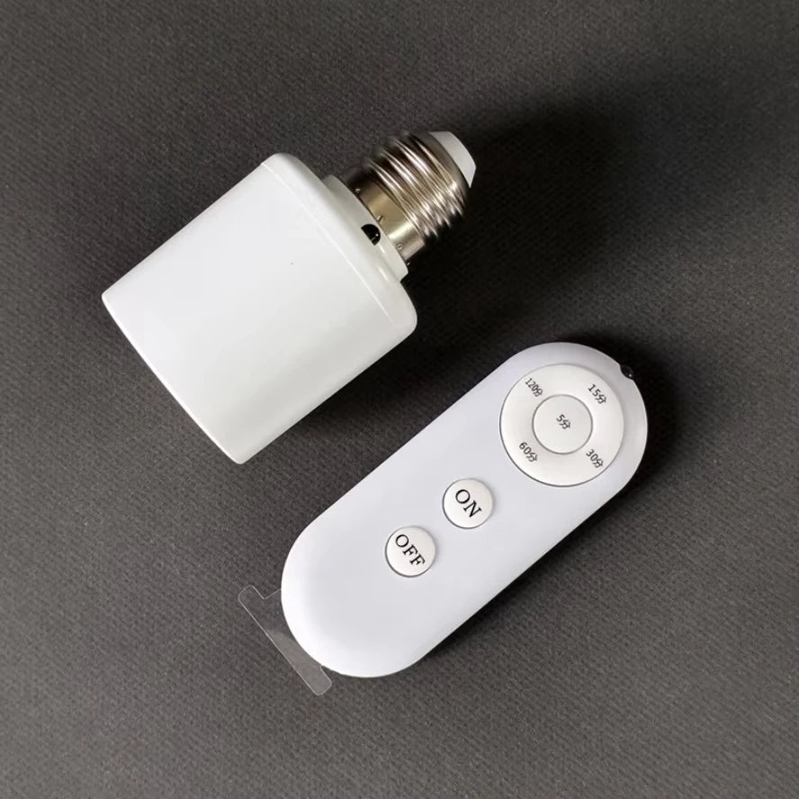 E27 85V-265V Wireless Remote Control Smart Timer Switch Lamp Holder Multi Light Switch Baby Room Bedroom Home Smart Timer Switch