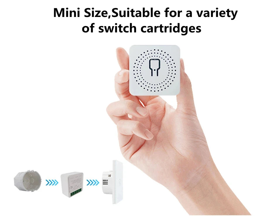 DIY WiFi Mini Smart Light Switch 16A Two Way Control Tuya/Smartlife APP Remote Control for Alexa Google Home Automation