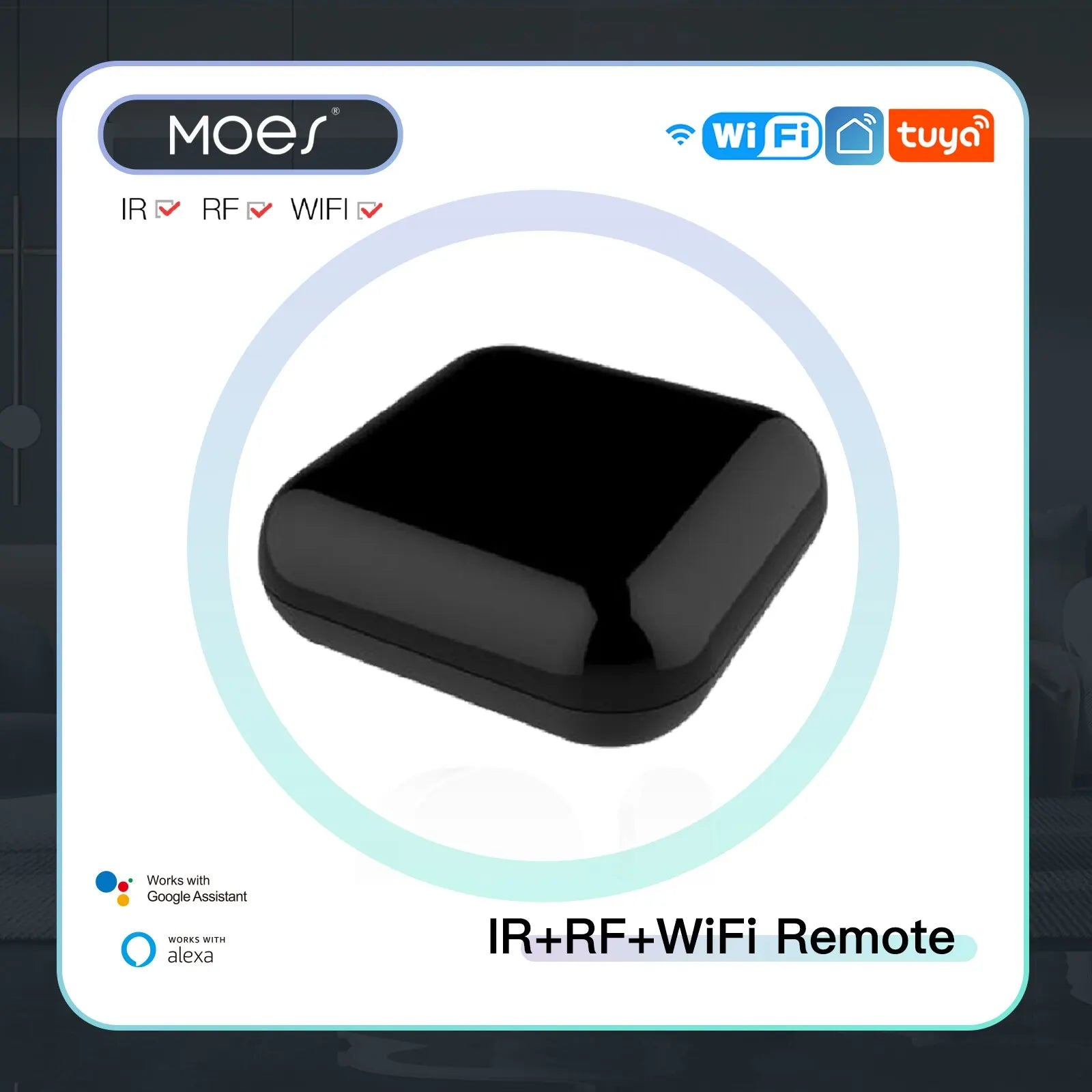 MOES Tuya WiFi IR RF Remote for Air Conditioning TV Universal Infrared Remote Control Works with Alexa, Google Home