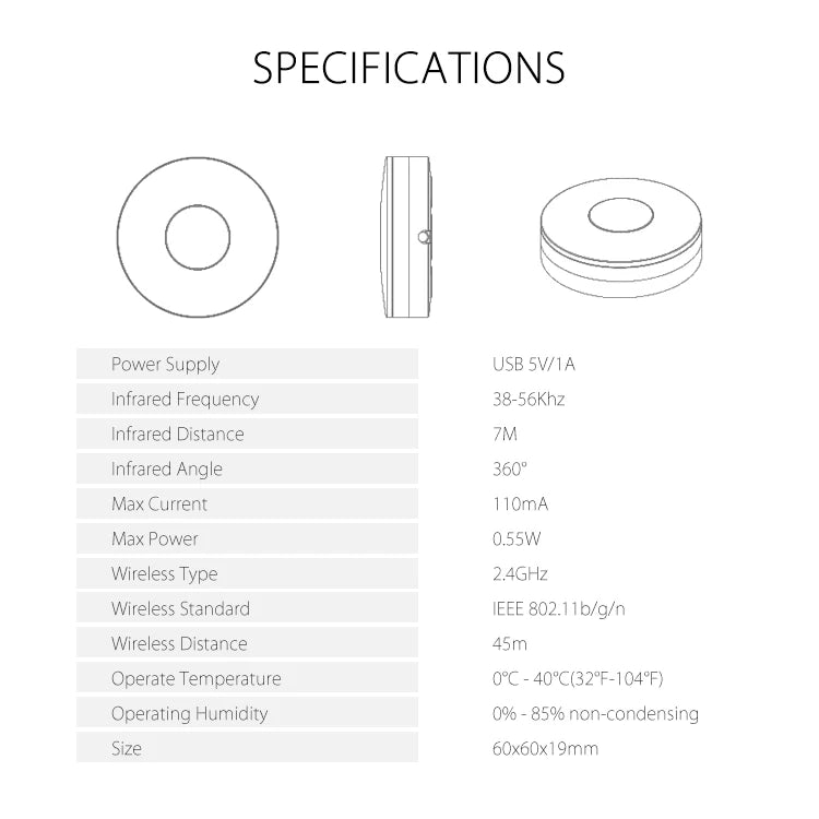 NEO Tuya Smart RF IR Remote Control WiFi Smart Home Infrared Controller for Air Conditioner ALL TV Work with Alexa Google Home