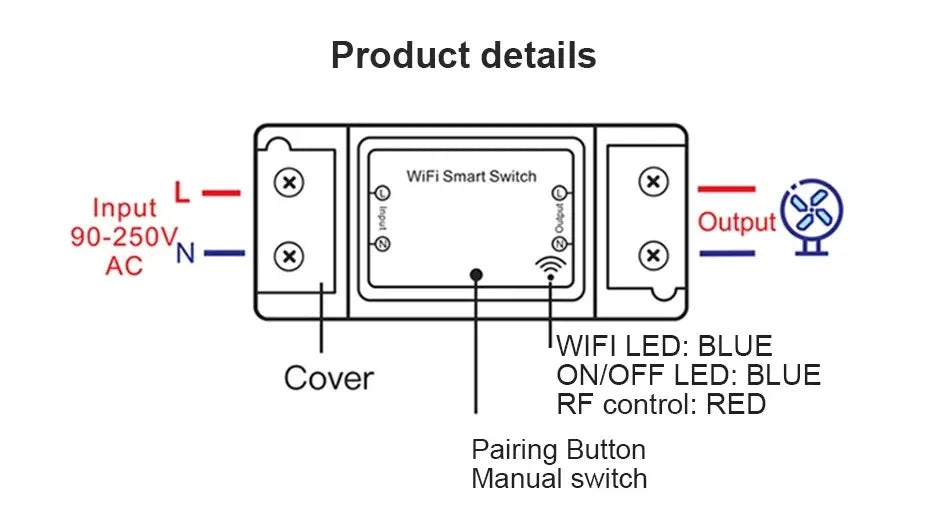 Basic WiFi Switch Relay Module DIY MINI Home Switch SmartLife APP Wireless Voice Remote Control Timer Switch Alexa
