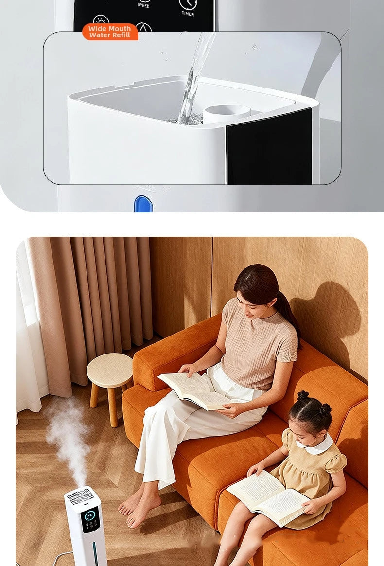 9L Smart Humidifier for Bedroom Ultrasonic Large Mist Air Humidifier Ultra-Quiet 28dB, Auto Shut-Off, Baby Safe White