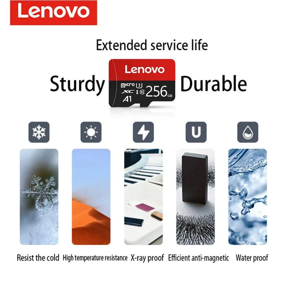 Lenovo 1TB Memory Micro Card Class 10 High Speed 4K Video TF Flash SD Cards 2TB 1TB 256GB 128GB TF Card for Phones Camera Drone