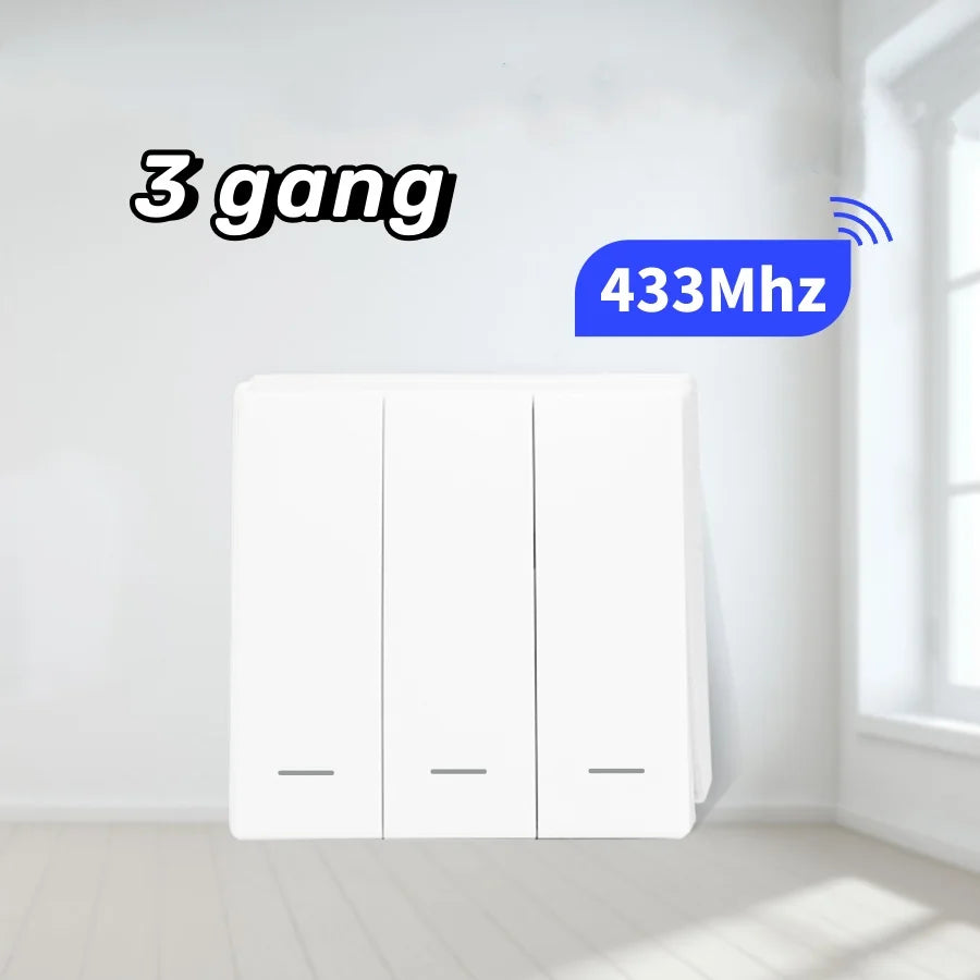 Tuya WiFi Smart Light Switch Smart Home Wireless RF 433mhz Push Button Wall Switch Via Alexa Google Home Alice Smart Life App