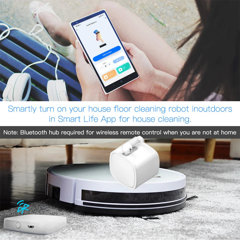 Smart Bluetooth Finger Robot Switch Button Smart Life APP Fingerbot Wireless Switch Bot Pusher with Bluetooth Gateway Option