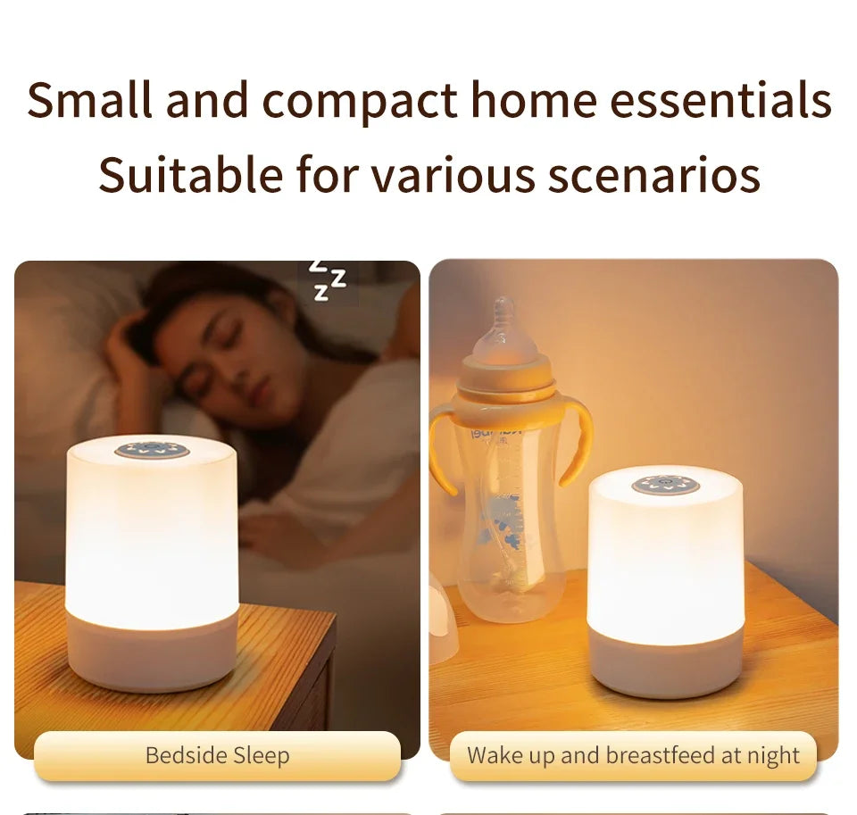 LED Touch Night Light USB Rechargeable Table Lamp With Remote Control Switch 3 Colors Dimmable Bedside Night Lamp Bedroom Decor