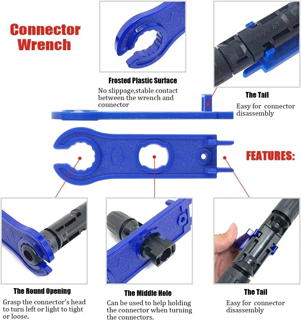 10/20/40/100/200/400Pcs Photovoltaic Solar Connector kit 1000V 30A connectors for solar panels PV/MC 2.5/4/6mm²