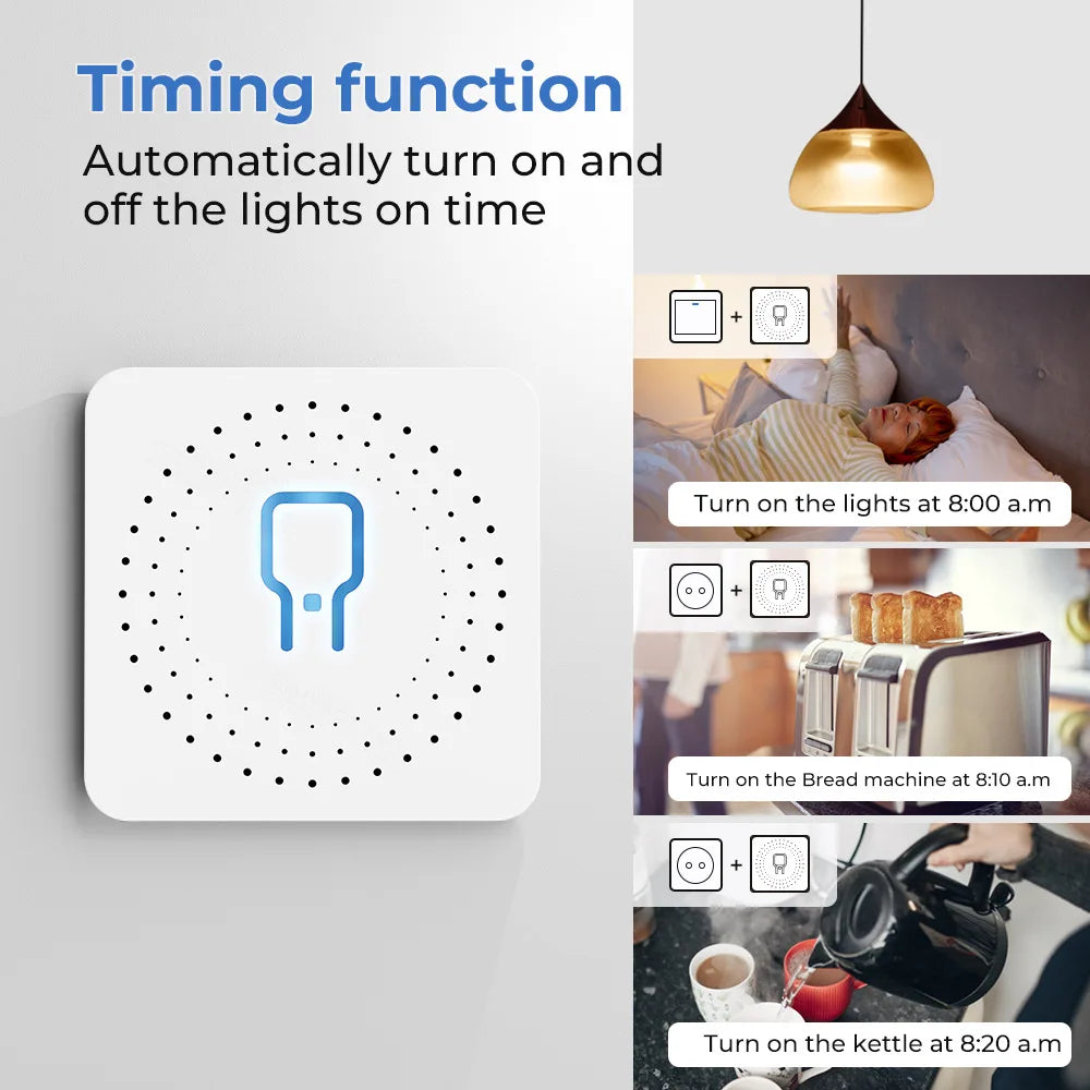 Zigbee / WiFi Smart Switch with Power Monitor 16A Tuya Smart Home Improvement Breaker 2-way Control Voice for Alexa Google Alice