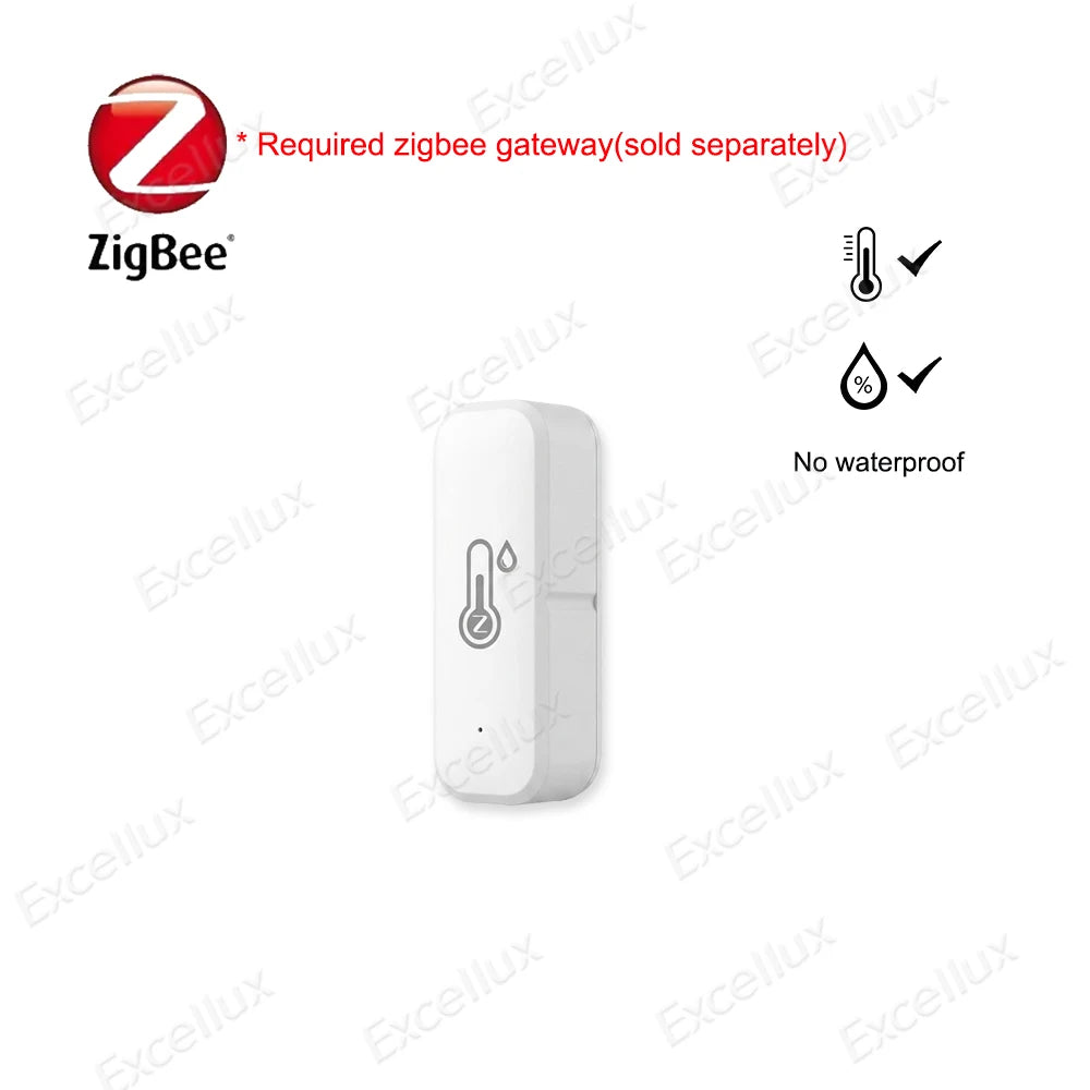Tuya Zigbee Smart Temperature Humidity Sensor Outdoor IP65 Waterproof APP Remote Monitoring Works With Alexa Yandex Alice Z2MQTT