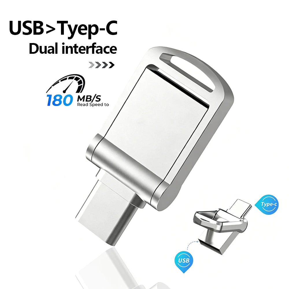 Original OTG Pen Drive 512GB 256GB High Speed USB 3.0 Flash Drive Type C U Disk Memory Stick 128GB For Phone PC Storage Devices
