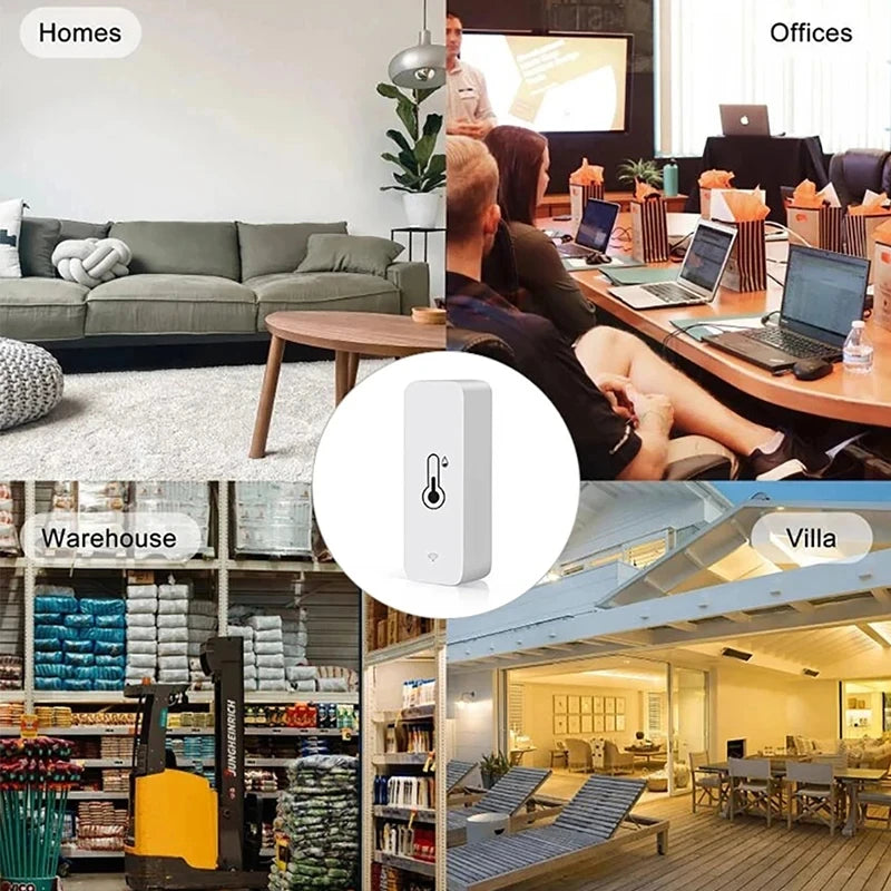 ZigBee 3.0 Temperature Humidity Sensor Smart Home Real-Time Indoor Monitor Support Tuya App Smart Life Alexa Home Assistant