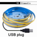 1-5M USB LED Strip Light 5V 320LEDs/M COB Touch Sensor Dimmable Lamp Tape DIY Mirror Backlight TV Kitchen Room Night Lighting