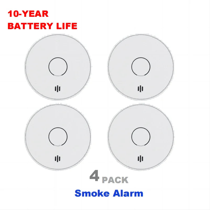 V-Come Standalone Smoke Alarms for Home, 10-Year Battery Photoelectric Smoke Detector,  EN14604 AS3786 , VS02