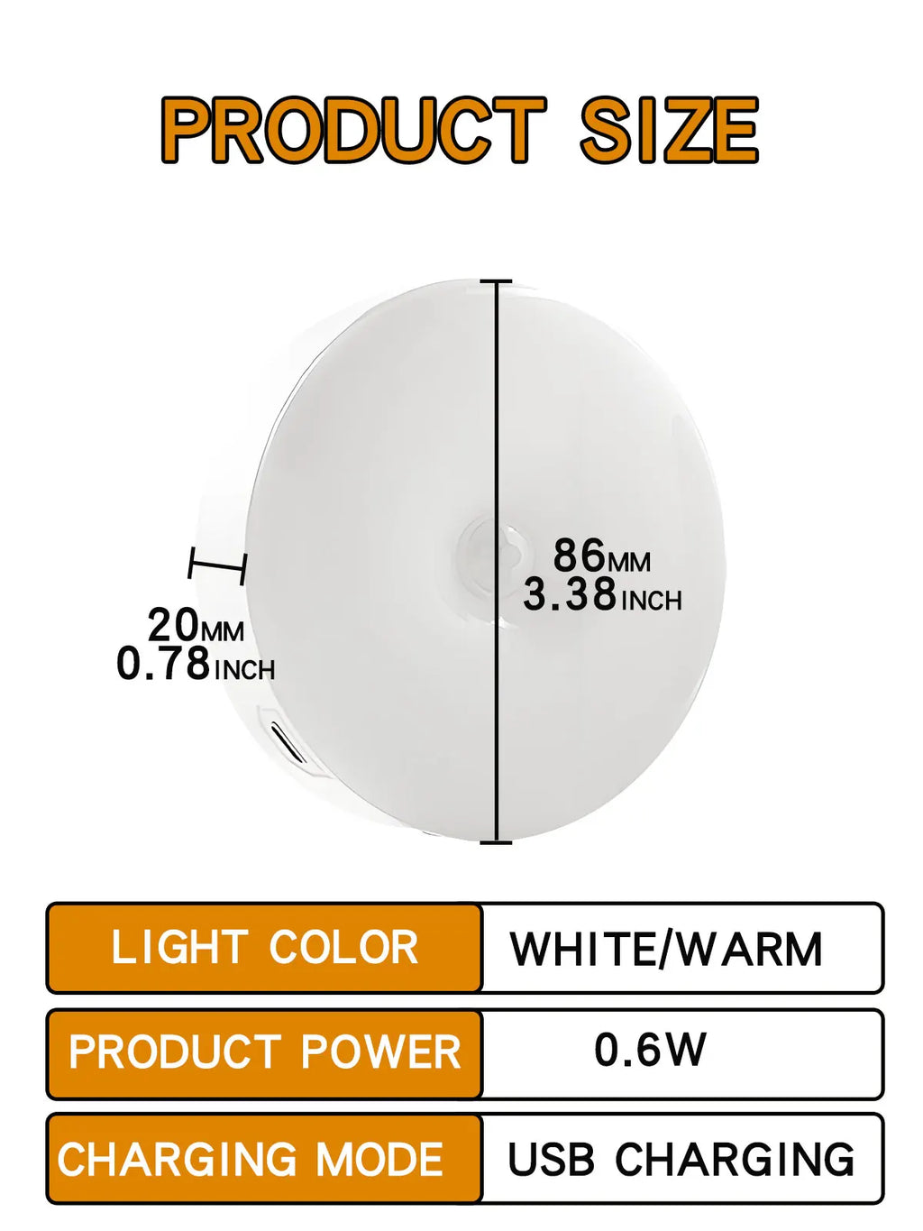 LED Night Light Smart Human Body Sensor with Digital Sensor Head Magnetic Suction Wireless-Use Eye Protect Night Lamp