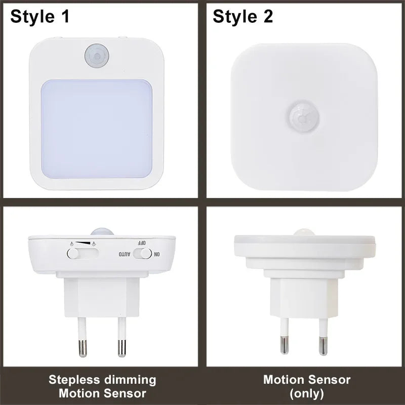 Night Light Motion Sensor LED Light EU/US Plug Lamps Children'S Night Light Wireless Night Lamp For Bedside Table Bedroom Nigh